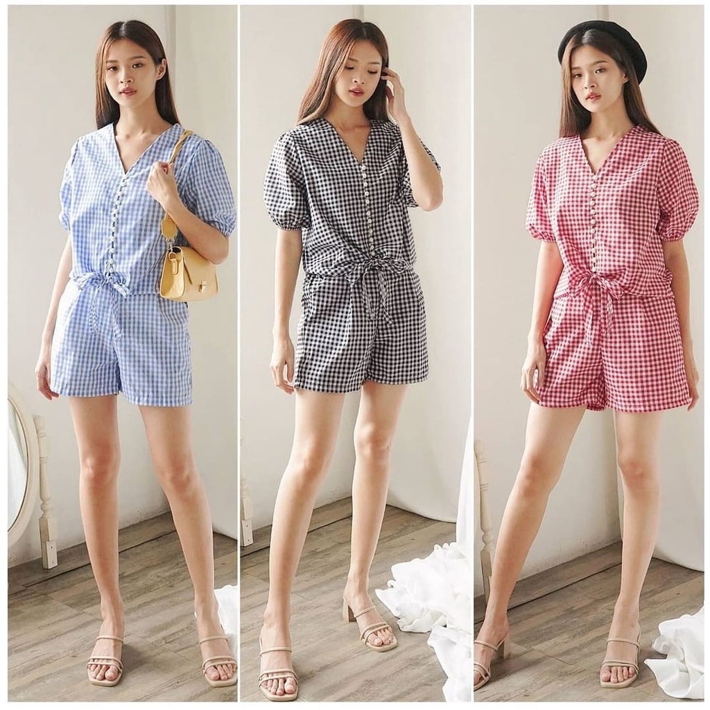 BEFAST - ZEC OOTD Wanita Set WANDA / Set Minka / Setelan Wanita Atasan + Bawahan Celana Pendek / Set Santai / Setelan Terbaru