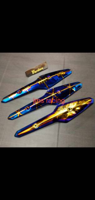 Cover tutup tameng carbon knalpot vario 125 dan 150 led sama cover lise 2 tone tutone paket set