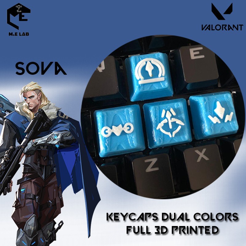 Valorant Keycaps Sova Dual Color set