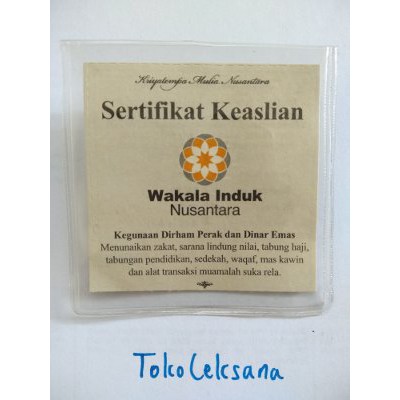 Dijual  Koin 1 DINAR Emas Wakala Induk Nusantara  Limited