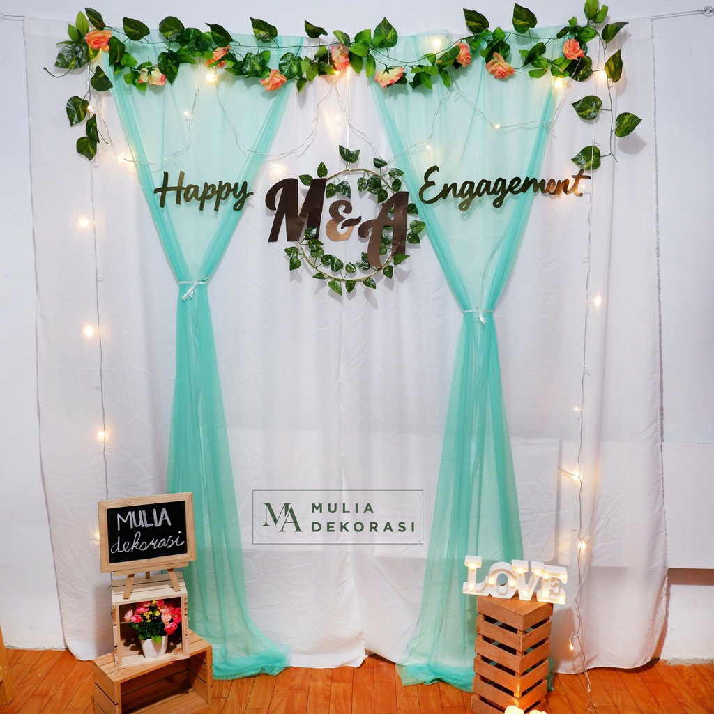 Dekorasi Lamaran Backdrop Nikahan PhotoBooth DIY Akad Nikah Aqiqah Khitan Paket Mulia A &amp; B