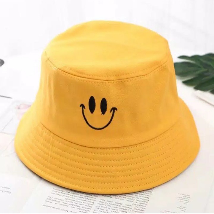 TOPI BUCKET TOPI BUCKET WANITA TOPI BUCKET PRIA TOPI BUCKET BORDIR SMILE TOPI BUCKET