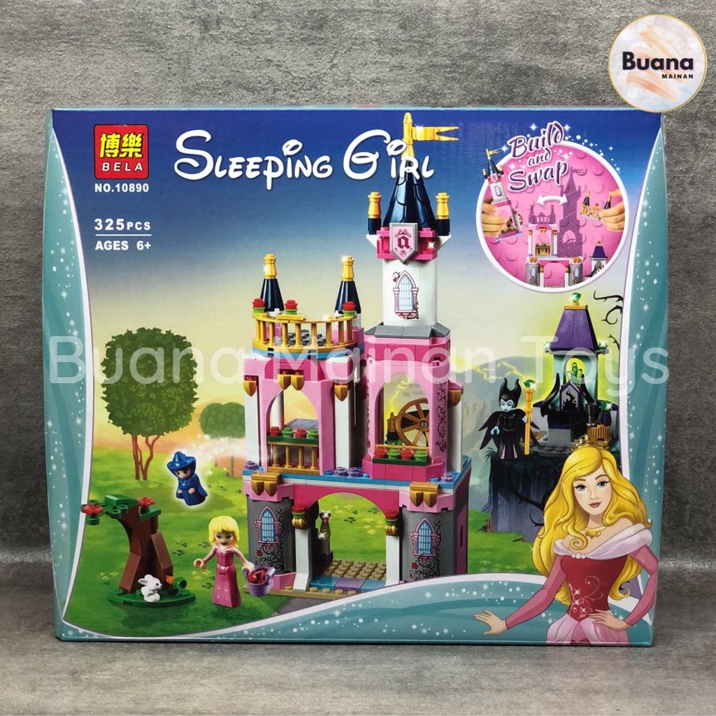 BRICKS BELA PRINCESS DISNEY SLEEPING GIRL #10890 MAINAN EDUKASI ANAK