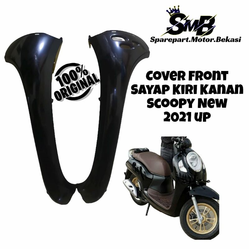 Sayap samping kap Body depan kanan kiri scoopy new prestige 2021 - sekarang K2F hitam glosy
