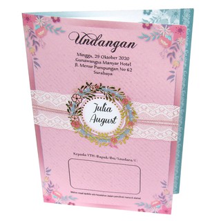 520+ Contoh Undangan Pernikahan Warna Pink Terbaik