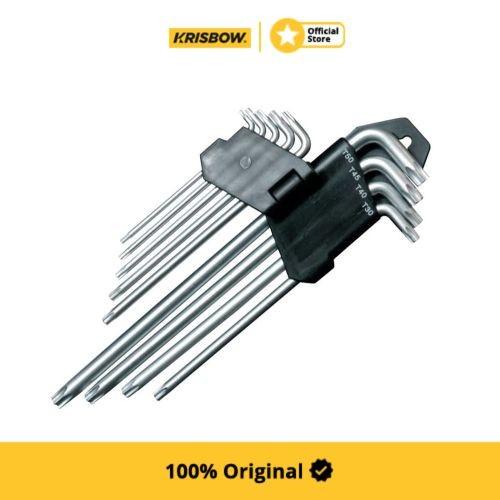 Kunci Krisbow Set Kunci L Torx T10-T50 9 Pcs