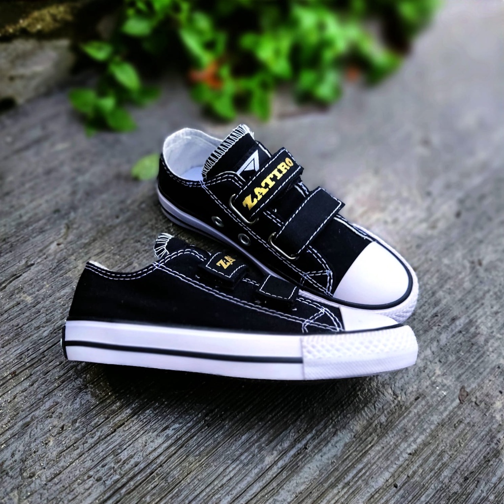 Sepatu Anak Laki-Laki &amp; Perempuan / Spatu Bocah uk 31-35 model Velcro Tempel / Logo Zatiro Premium Quality Sekolah Murah Berkualitas