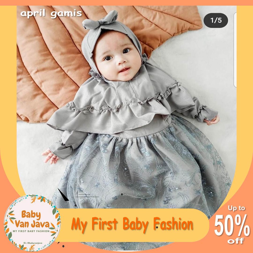 Gamis baby Cewek Bayi  Gamis Balita Gaun Pesta Kondangan  Umur 6- 3 tahun