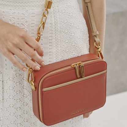 TAS CK WANITA DOUBLE ZIP CROSSBODY BAG - CK061