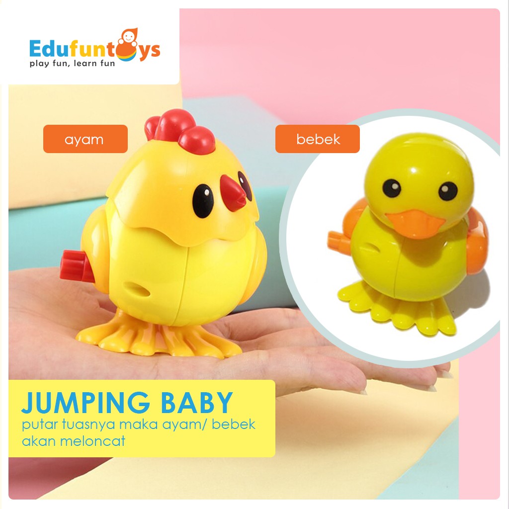 Edufuntoys JUMPING BABY mainan  anak  batu ayam loncat  