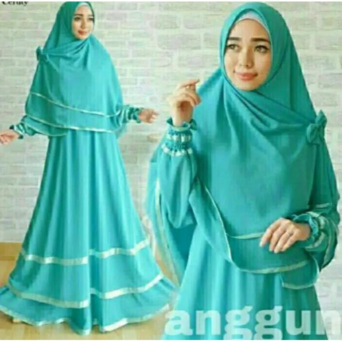 READY GAMIS !! ANGGUN SYARI BUSUI KS BAHAN JERSEY SUPER PLUS BERGO FIT TO XL TERJAMIN BERKUALITAS