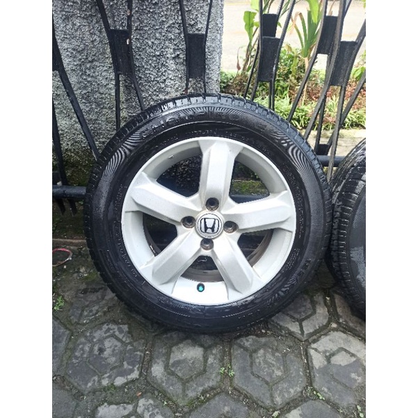 4 Velg R15 PCD 100+Ban 185/65 Honda city mobilio jazz yaris calya sigra civic picanto agya ayla vios