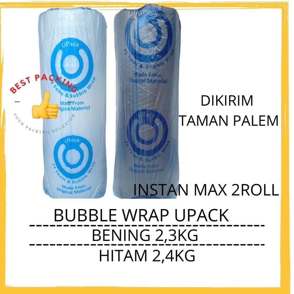 

Bubble wrap upack bening dan hitam 125cm x 50m