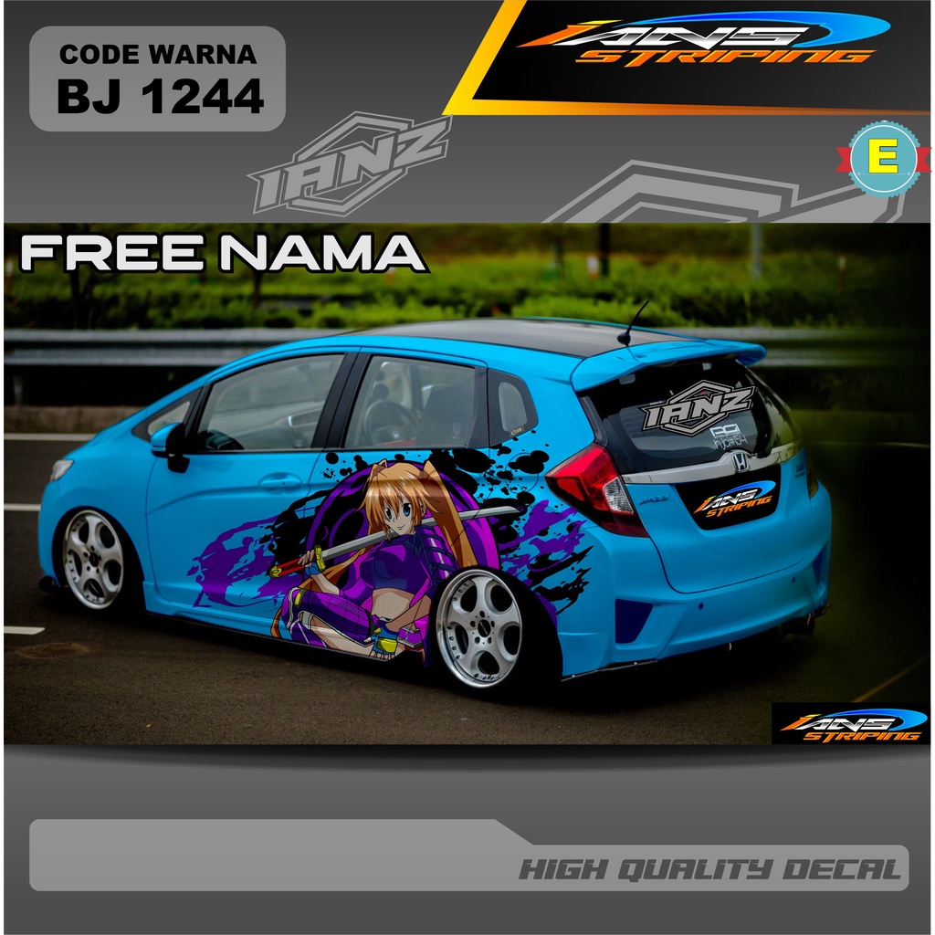 STICKER DECAL MOBIL TERMURAH HONDA JAZZ AGYA AYLA BRIO / VARIASI STIKER DECAL TERBARU