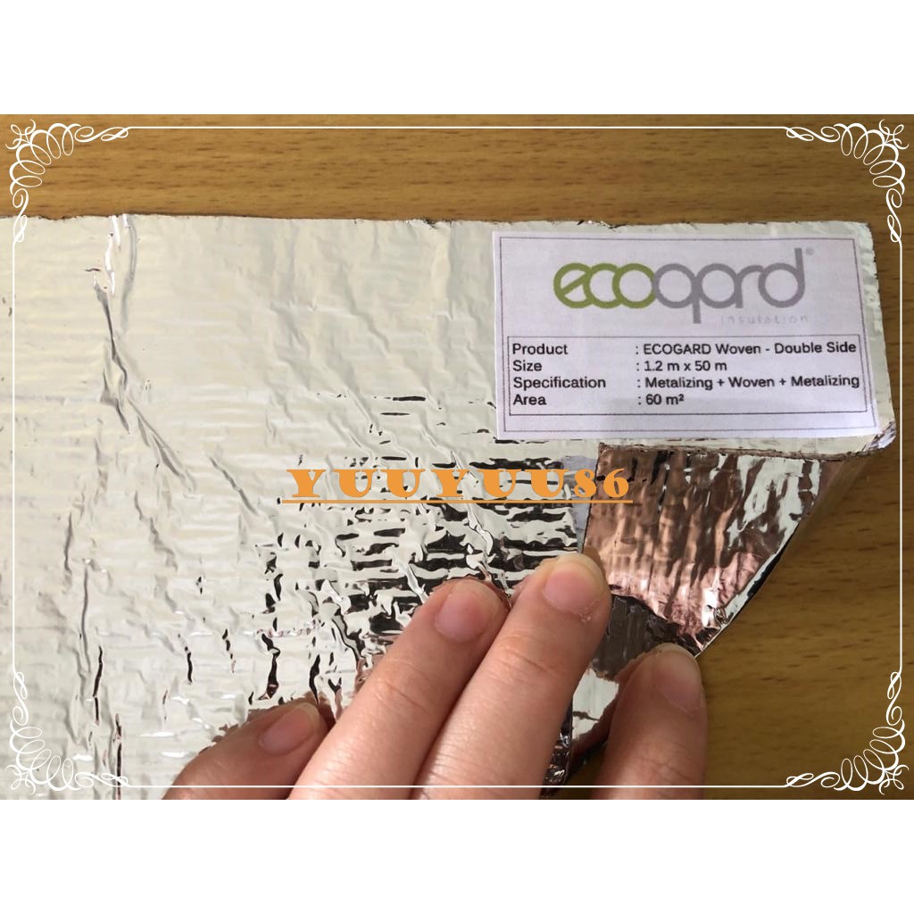 Aluminium Foil Double Side Meteran Peredam Panas Atap Woven Foil/Insulasi Double Foil/Metalizing Foi