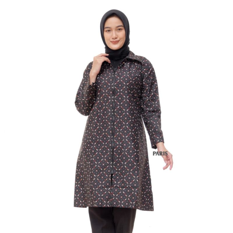 TUNIK BATIK ZIPPER DEPAN TERBARU