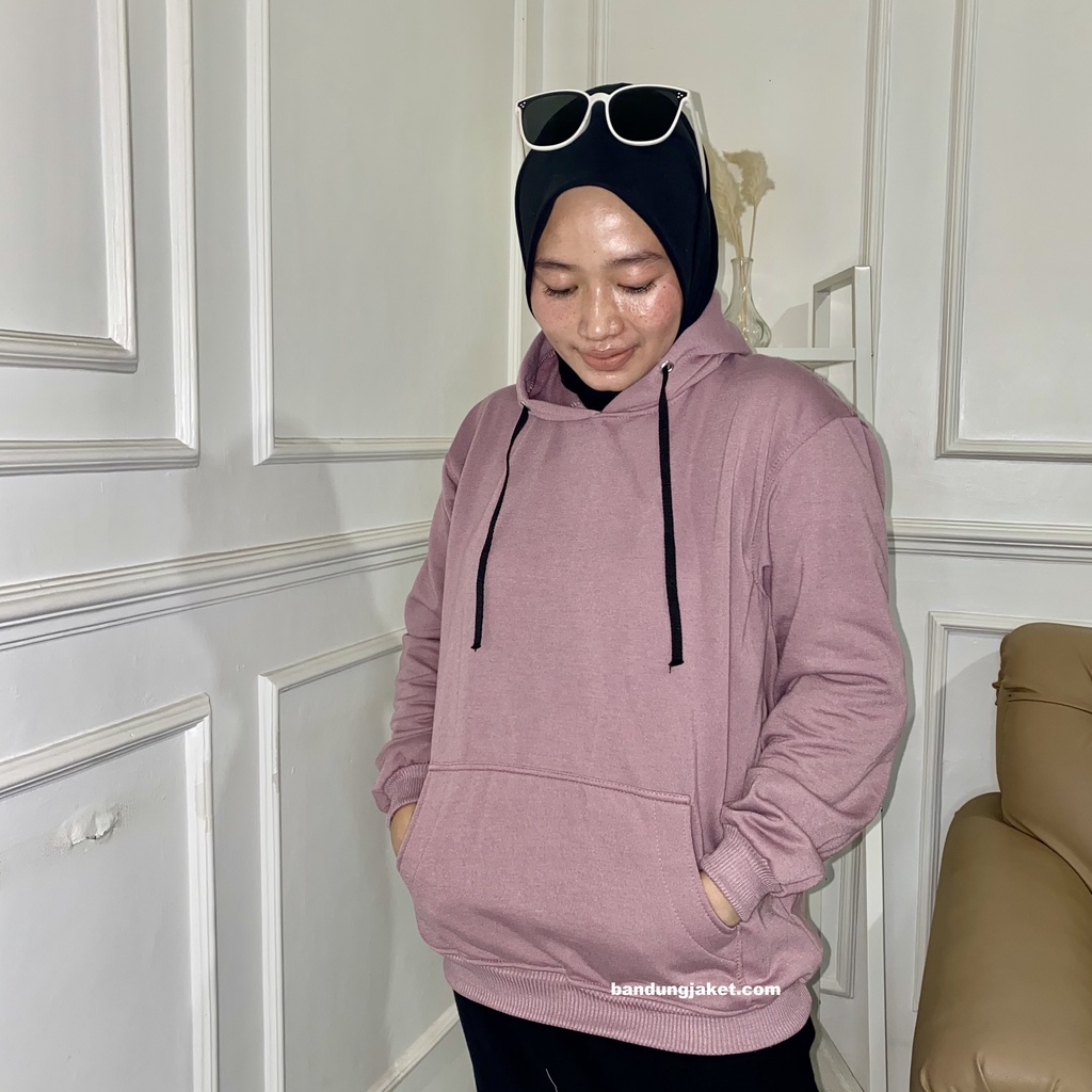 Natural Hoodie || SWEATER HOODIE POLOS II WARNA Creem-Mint-Coksu-Violet-coklat Muda