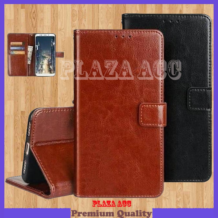 Premium Leather Case Oppo Reno 4F Case Flip Cover