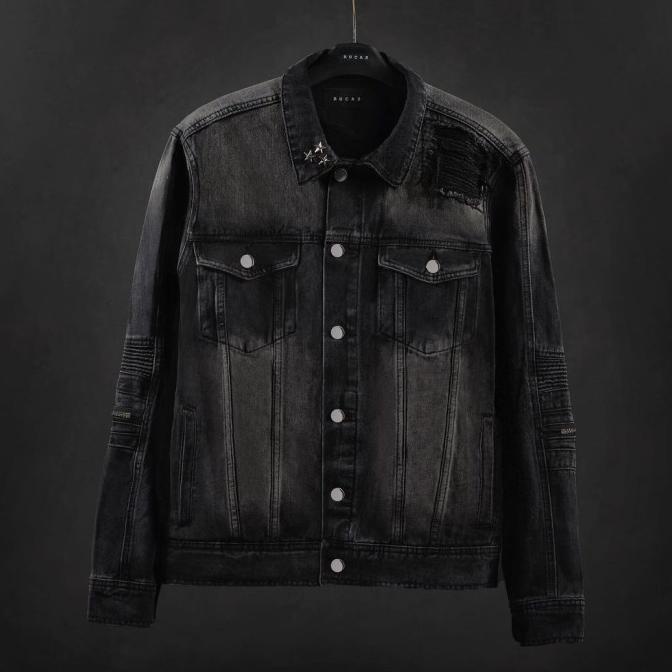 RUCAS Jade Black Biker Denim Jacket