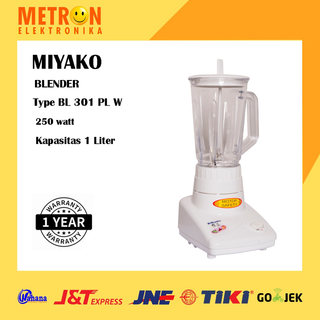 MIYAKO BL 301 PL W WHITE - BLENDER PLASTIK / BL301PLW