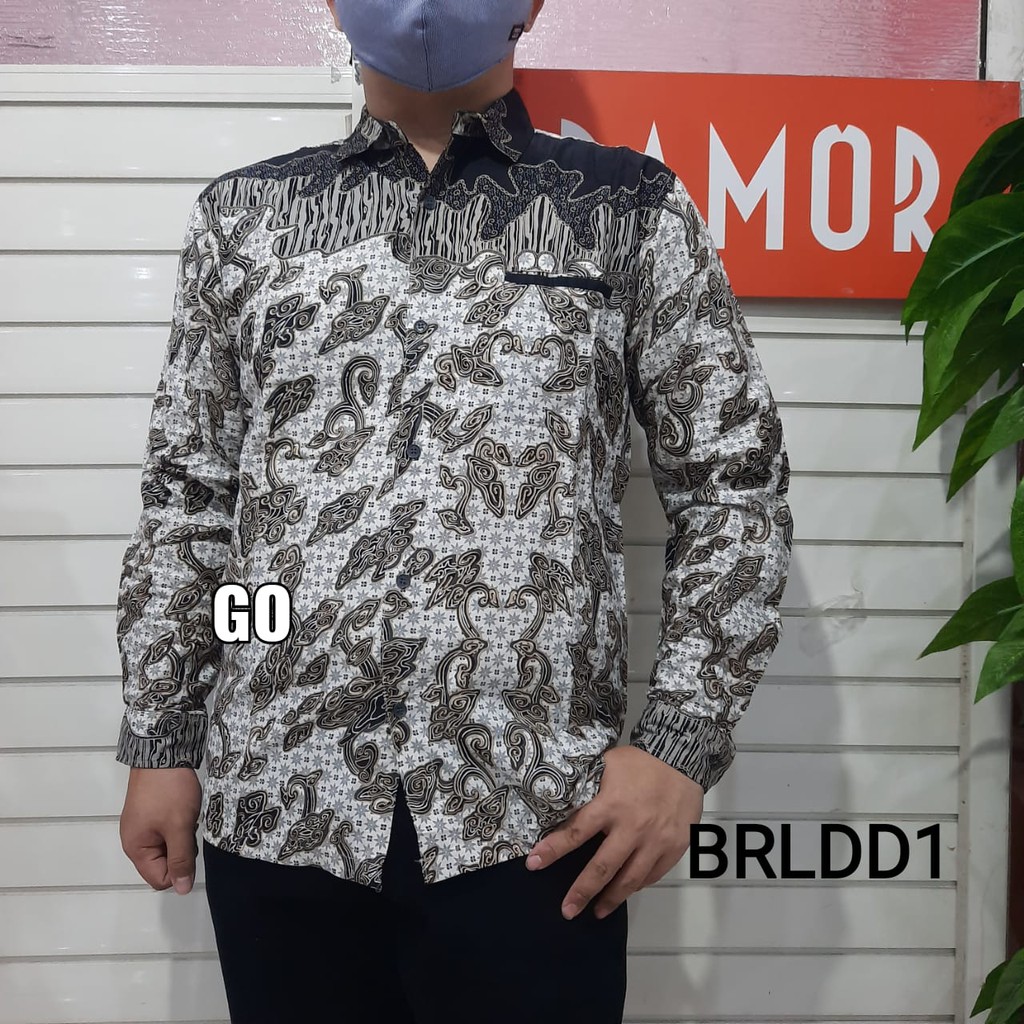 bego BRLDD DAMOR (CRESSIDA) BATIK Cowok Pakaian Pria Kemeja Batik Reguler Lengan Panjang