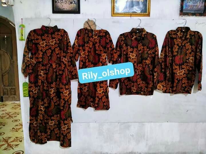 Batik Couple Keluarga Sania Ruffle Ori Ndoro Jowi Dnt