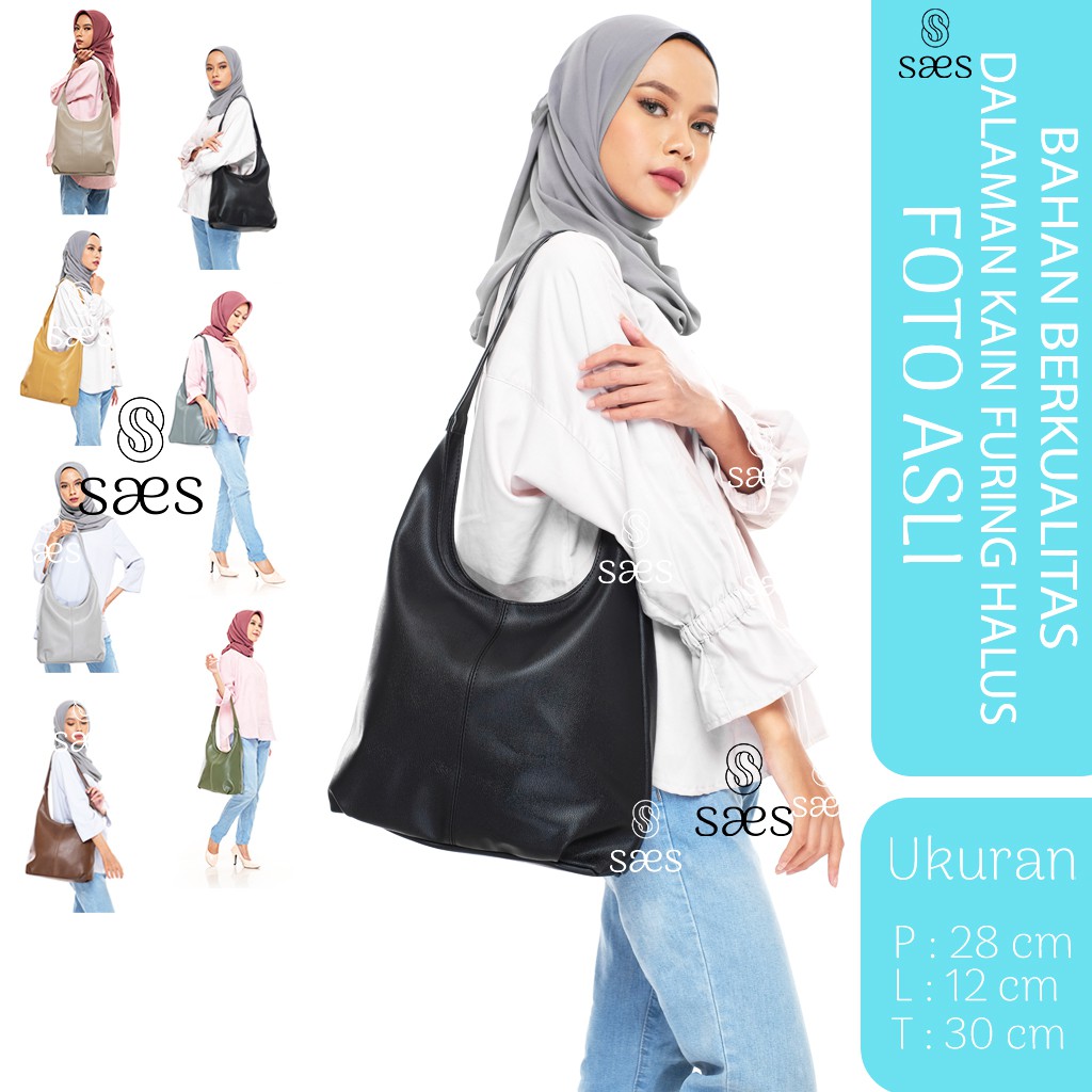 SAES - Akasia dan Lily Tas Wanita Hobo Bag Totebag Vintage Retro