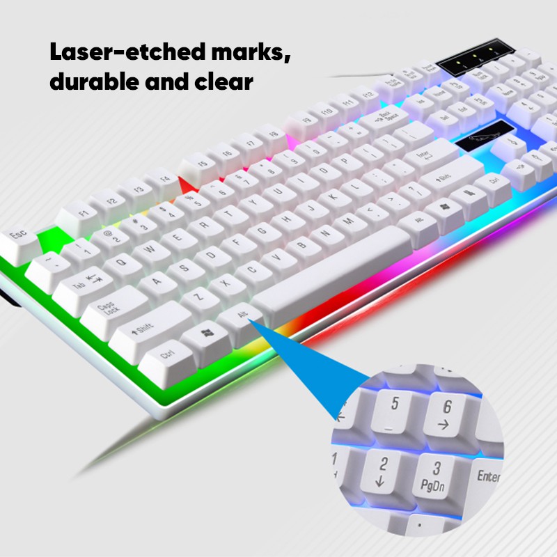 Smartfish Keyboard Mouse Gaming Set dengan RGB Light wire Keyboard