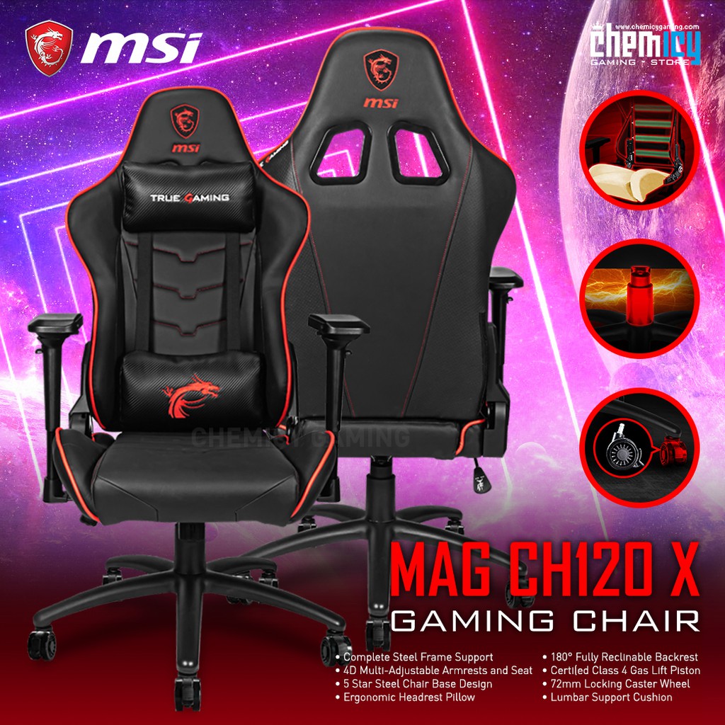 Msi Mag Ch120x Gaming Chair Kursi Gaming Shopee Indonesia