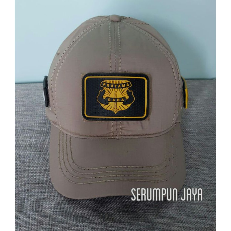 TOPI GADA PRATAMA - TOPI GADA PRATAMA KREM 3 PATCH - TOPI GADA PRATAMA VELCRO KREM