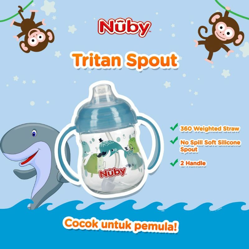 NUBY Tritan Spout Weighted Cup Baby Training Cup Tempat Minum Bayi