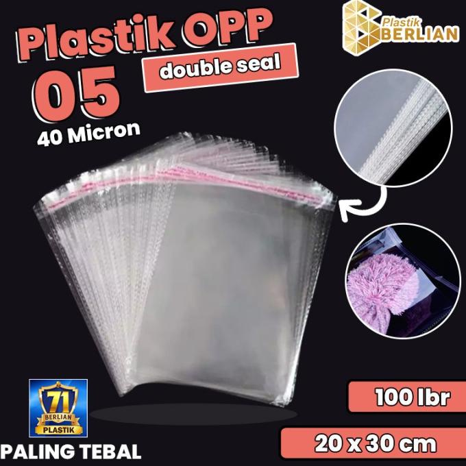 

Kualitas terbaik] 20 x 30 cm Plastik OPP TEBAL Double Seal (100 lbr) (lem/seal)