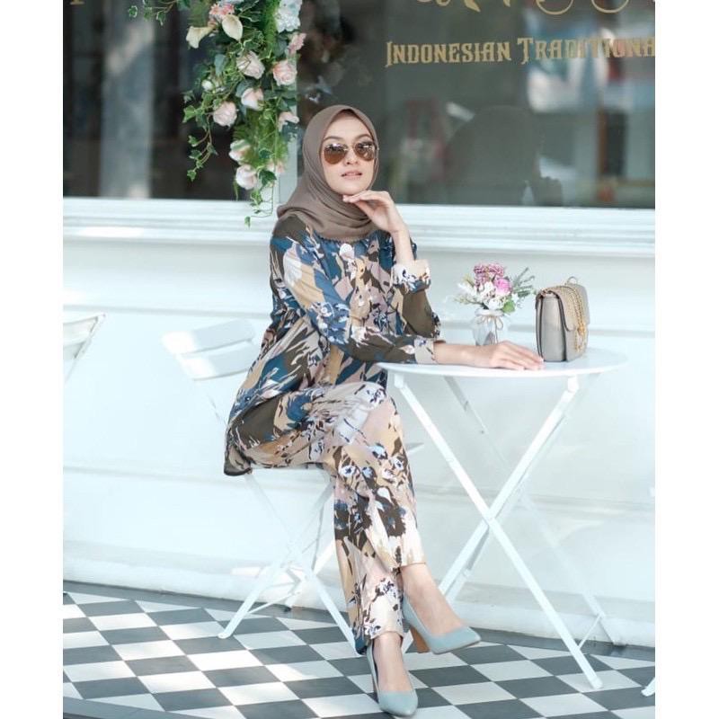 ZENITA DAILY SET BASIC SET ONESET PAJAMAS RAYON ABSTRAK