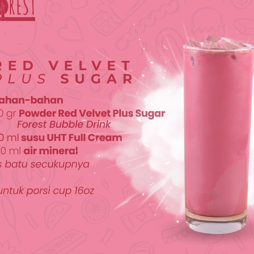 

[JVW7698] Bubuk Minuman RED VELVET Powder 1000g PLUS GULA - Forest Bubble Drink