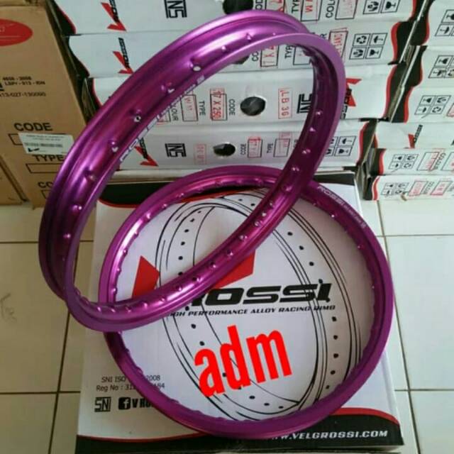 VELG ROSSI ALLOY RIMS RING 17 SEPASANG VIOLET.