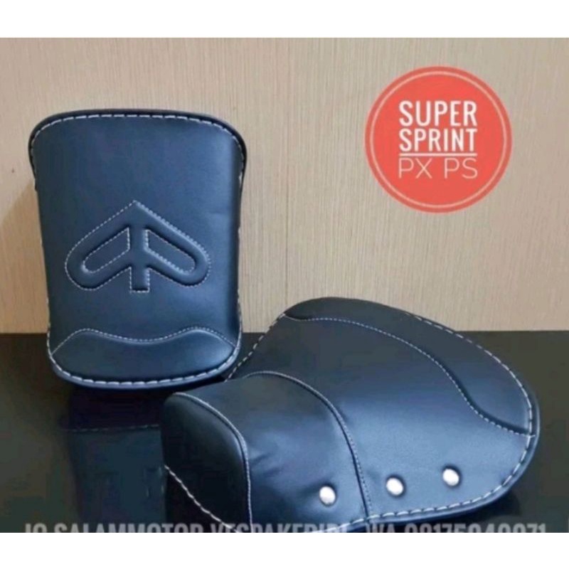 Cover Jok vespa super sprint px ps putih hitam coklat set