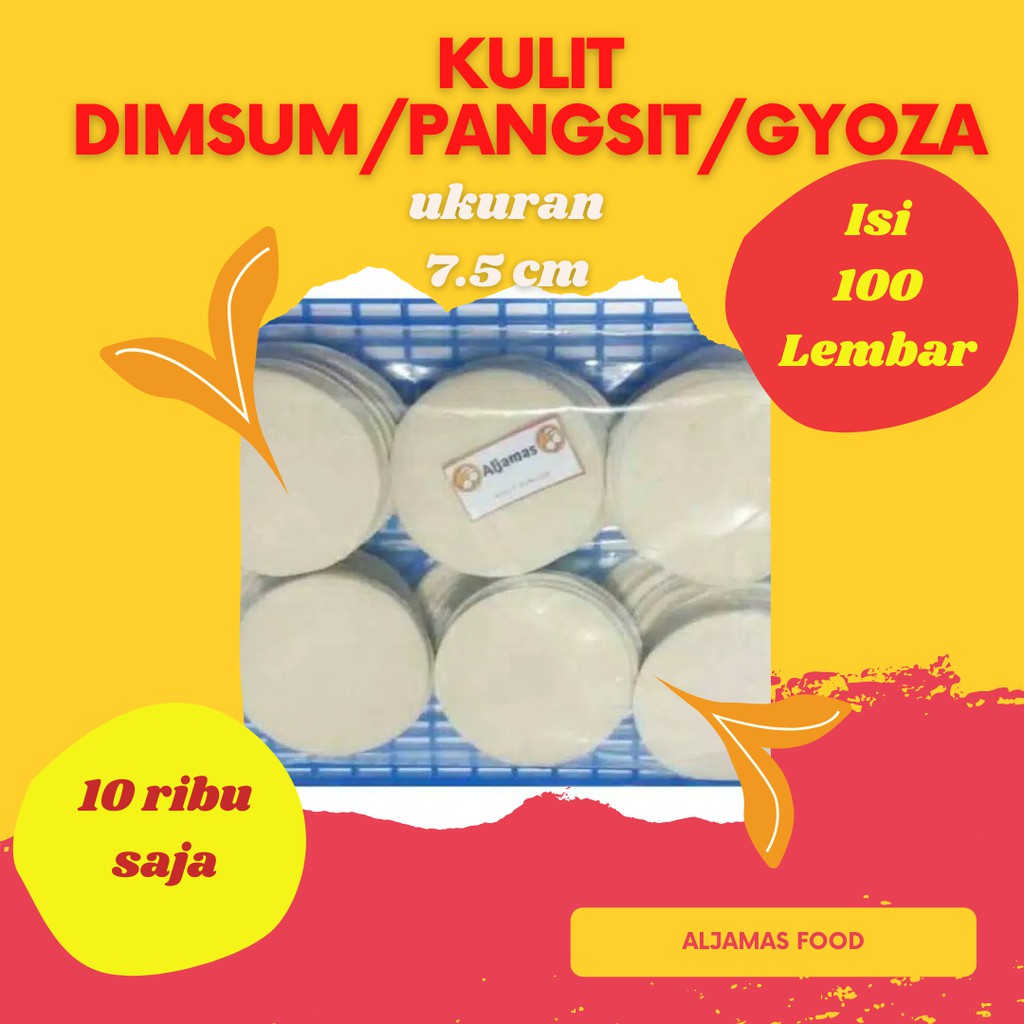 Kulit dimsum 7.5 cm 100 pcs/pangsit/gyoza