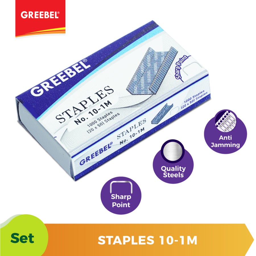 5 pcs Isi Hekter / Staples / Stapler Greebel kecil No 10