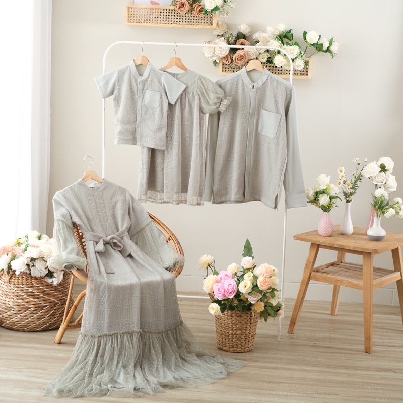 Ounadoutfit Clara (Girl &amp; Boy)  Family Set | Baju pesta anak | Baju kondangan keluarga | Family set | couple keluarga | dress anak | koko anak | baju couple
