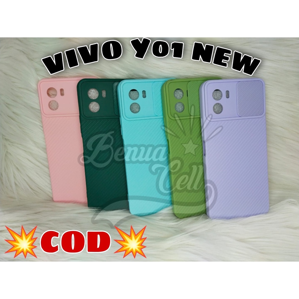 VIVO Y01 CASE SLIDE CAMERA SOFTCASE SLIDING KAMERA VIVO Y01 NEW - BC