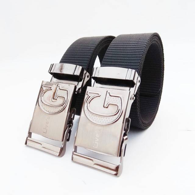 IKAT PINGGANG PRIA GESPER SABUK BELT NYLON KEPALA STAINLESS