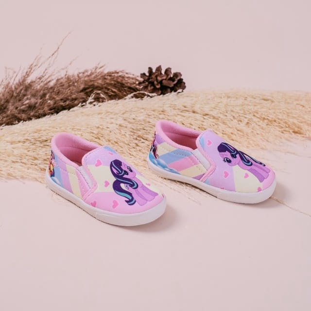 Sepatu Slip On Anak Perempuan Kuda Ponny Rainbow