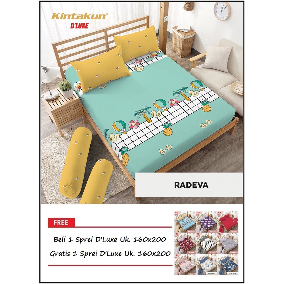 PROMO Kintakun Sprei D'Luxe Uk. 160x200 Beli 1 Gratis 1 - Random