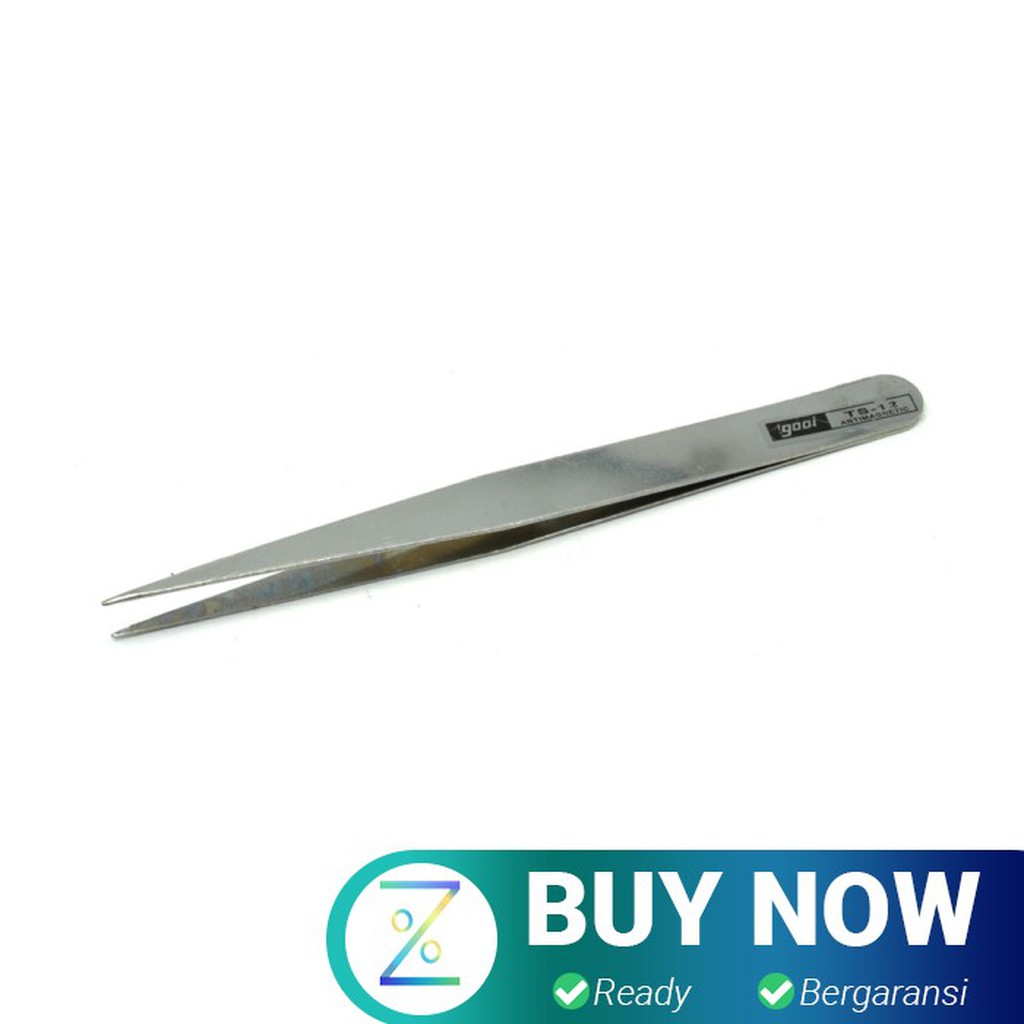 Pinset Lurus Stainless Steel Laboratorium - GOOI TS-12 - Silver