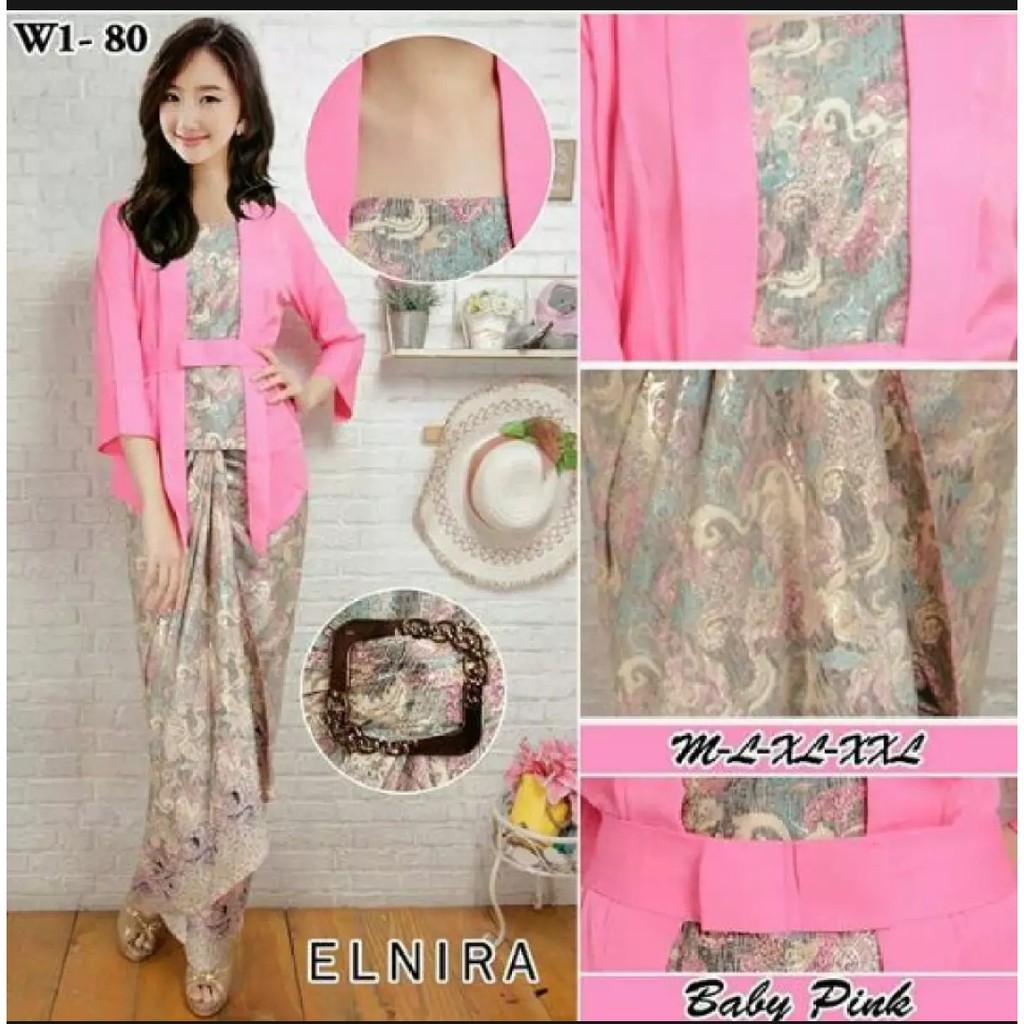 Kebaya Modern Hijab Remaja Style Modis Cantik Setelan kebaya Elnira terbaru
