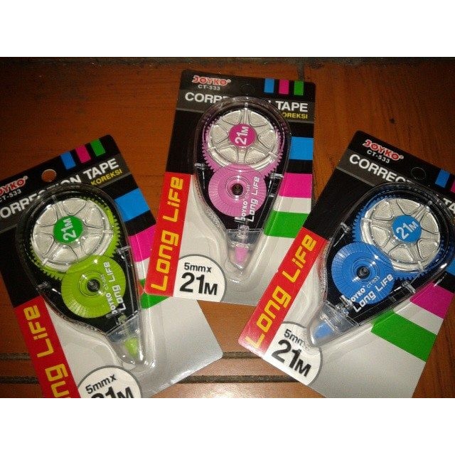 

New Trend! Correction Tape Joyko Tip-Ex Roll Long Life 21 M ( CT-533) atk Low Price!