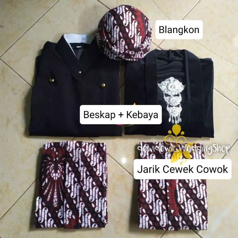 Baju Prewedding / Baju Adat Jawa Couple - Motif Parang Garuda [Kode : BP/ PG01]