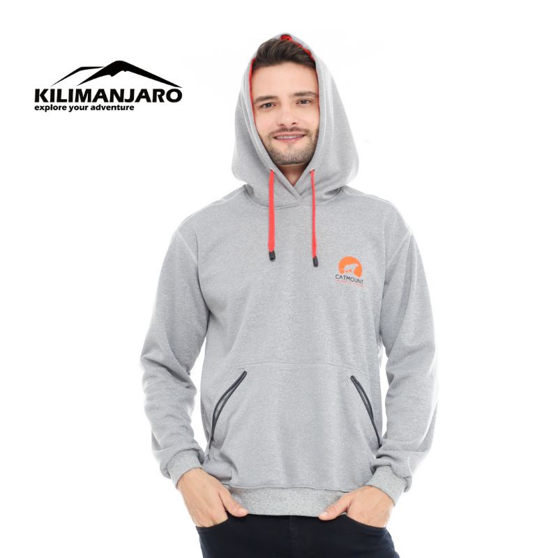 Sweater Jaket Hoodie Pria Catmount Greyscale