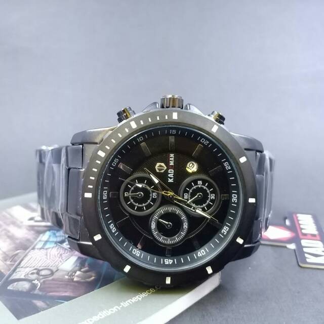 Jam tangan Kademan 6137 free box dan baterai cadangan