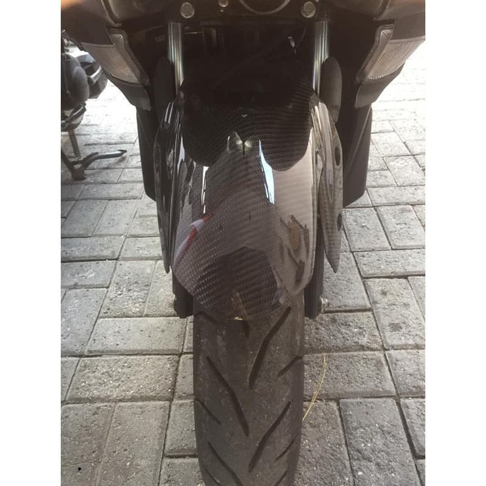 spakboard depan aerox 155 vva carbon kevlar asli front fender aerox